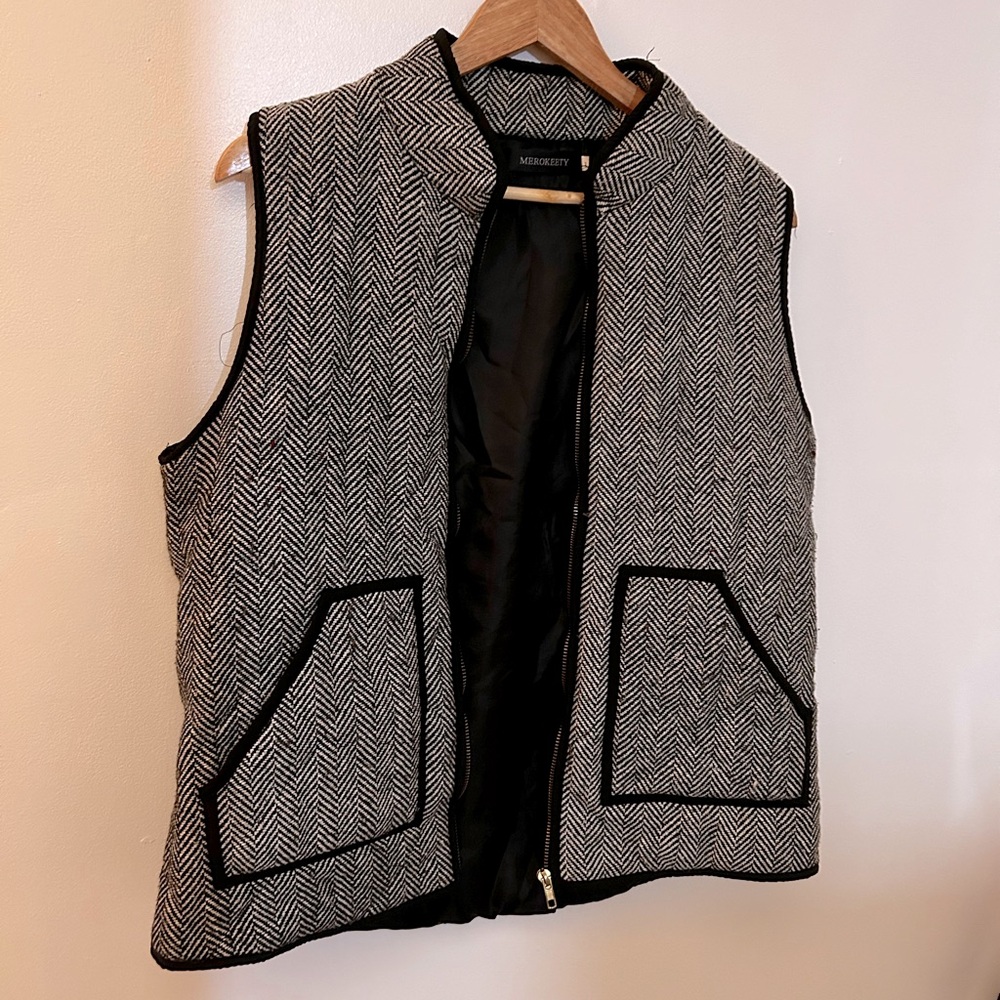 Merokeety - Quilted Herringbone Vest Size Large